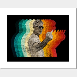 Anthony Bourdain Retro Vintage Fade Posters and Art